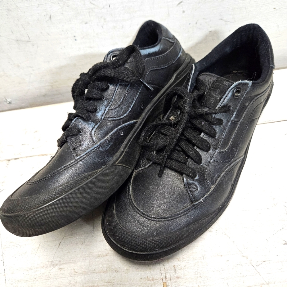Vans Berle Pro Wearaway Black/Blue Leather Skate Shoes Mens 8